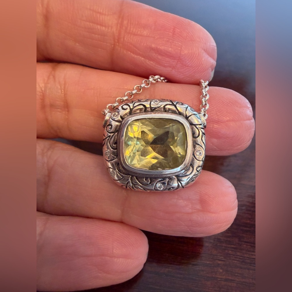 SeidenGang Sterling Silver Faceted Citrine necklace